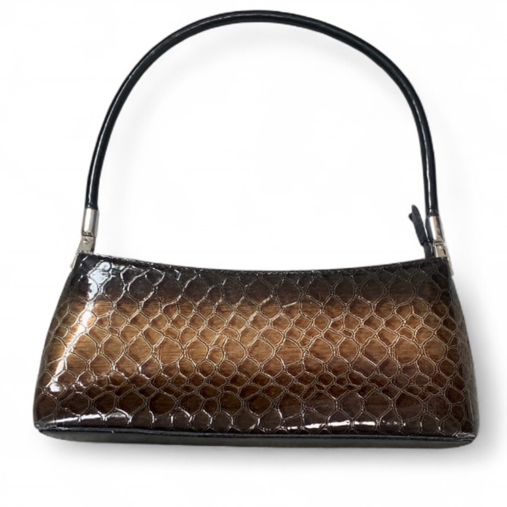 Vintage Faux Crocodile Skin Shoulder Bag